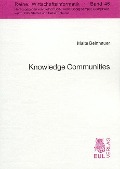Cover-Bild zum Titel 'Knowledge Communities' von 'Malte Beinhauer'