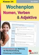 Cover-Bild zum Titel 'Wochenplan Nomen, Verben und Adjektive' von 'Eva Eiden'