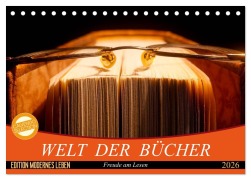 Cover-Bild zum Titel 'Welt der Bücher (Tischkalender 2026 DIN A5 quer), CALVENDO Monatskalender' von 'Anette/Thomas Jäger'