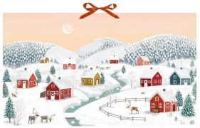 Wand-Adventskalender - Winterhäuser - 