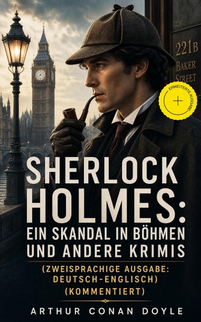 Sherlock Holmes: Ein Skandal in Böhmen und andere Krimis (Zweisprachige Ausgabe: Deutsch-Englisch) (Kommentiert) - Arthur Conan Doyle