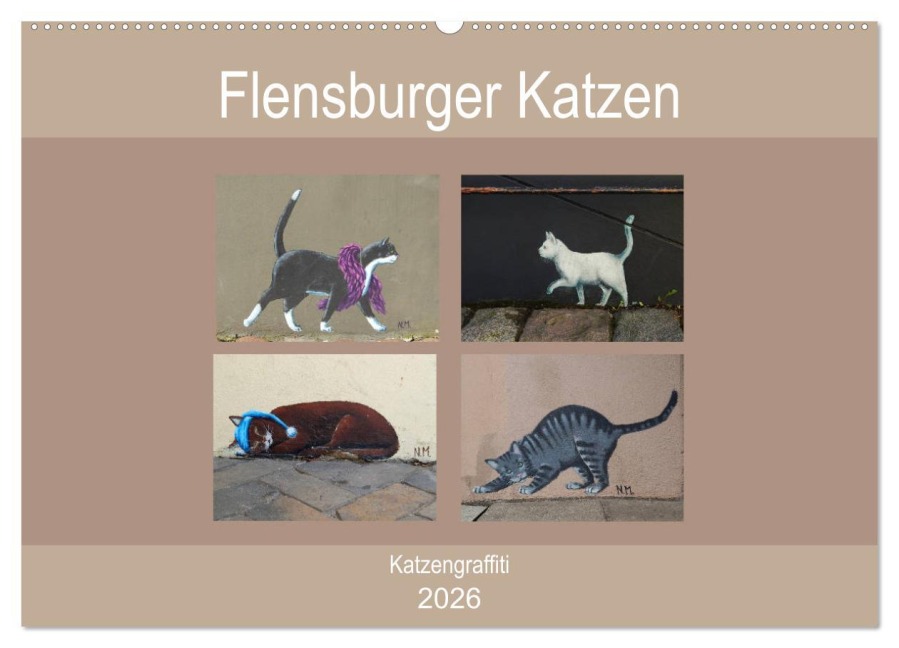 Flensburger Katzen (Wandkalender 2026 DIN A2 quer), CALVENDO Monatskalender - Martina Busch