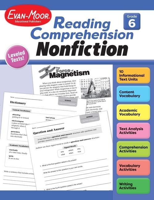 Reading Comprehension: Nonfiction, Grade 6 Teacher Resource - Evan-Moor Educational Publishers