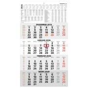 Cover-Bild zum Titel '4-Monatskalender rot 2026 - 33x45 - mit Kopftafel - Datumsschieber- 959-0011-1' von ''