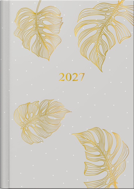 rido/idé 7018307017 Taschenkalender Mod. Technik III 2027 "Monstera" A6, Papier - 