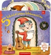 Cover-Bild zum Titel 'Mein Mitmach-Puzzle-Buch: 5 Wichtel feiern Weihnachten' von ''