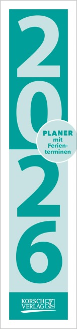 Streifenplaner Compact Türkis 2026 - 