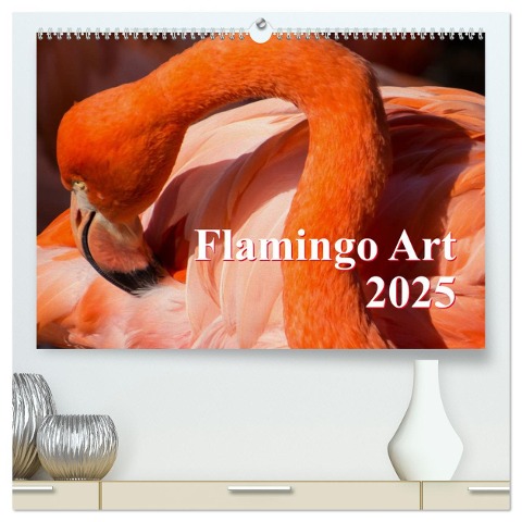 Flamingo Art 2025 (hochwertiger Premium Wandkalender 2025 DIN A2 quer), Kunstdruck in Hochglanz - Max Steinwald