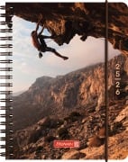 BRUNNEN Schülerkalender (2025/2026) "Cliffhanger", 2 Seiten = 1 Woche, A6, 208 Seiten, PP-Umschlag, mehrfarbig - 