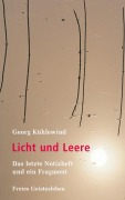 Cover-Bild zum Titel 'Licht und Leere' von 'Georg Kühlewind'