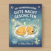 Cover-Bild zum Titel '101 Wunderschöne Gutenachtgeschichten mit Finn als Hauptfigur' von 'Fabio Felice'