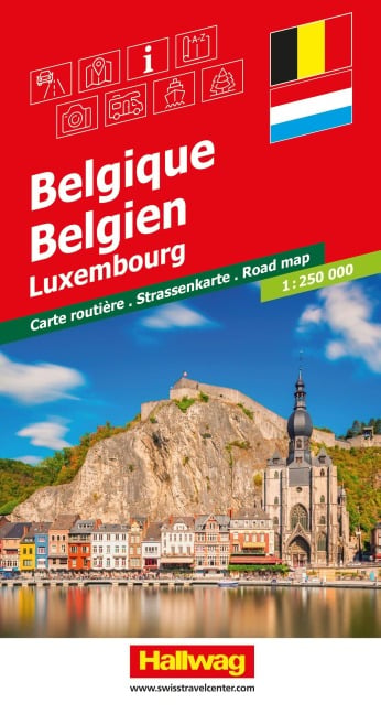 Hallwag Strassenkarte Belgien 1:250.000 - 