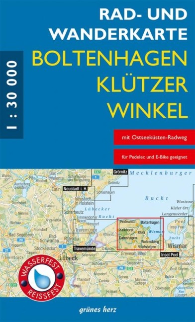 Rad- und Wanderkarte Boltenhagen, Klützer Winkel 1:30 000 - 
