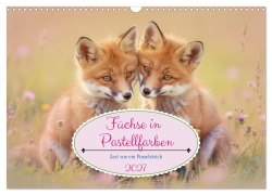 Cover-Bild zum Titel 'Füchse in Pastellfarben (Wandkalender 2027 DIN A3 quer), CALVENDO Monatskalender' von 'Torsten Irmer'