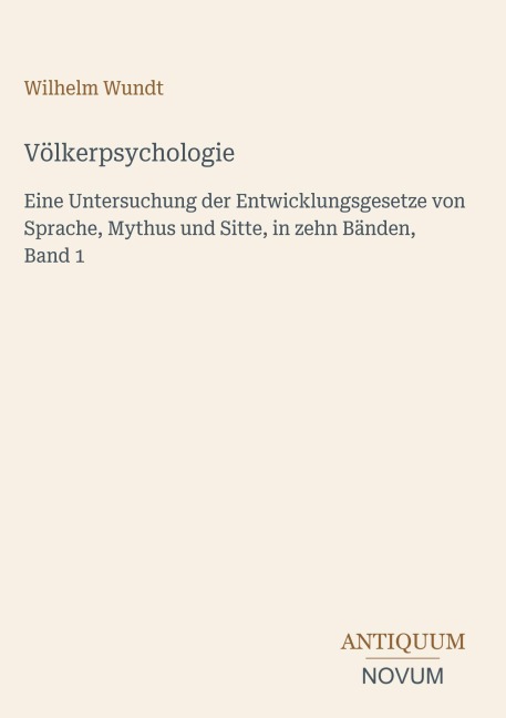 Völkerpsychologie - Wilhelm Wundt