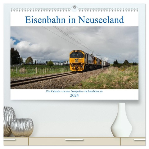 Eisenbahn in Neuseeland (hochwertiger Premium Wandkalender 2024 DIN A2 quer), Kunstdruck in Hochglanz - Bahnblitze. de Bahnblitze. de