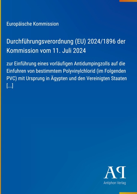 Durchführungsverordnung (EU) 2024/1896 der Kommission vom 11. Juli 2024 - Europäische Kommission