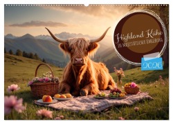 Highland Kühe (Wandkalender 2026 DIN A2 quer), CALVENDO Monatskalender - Heidi Spiegler