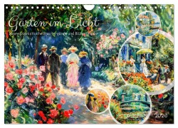 Cover-Bild zum Titel 'Gärten im Licht - Impressionistische Spaziergänge mit Blütenpracht (Wandkalender 2026 DIN A4 quer), CALVENDO Monatskalender' von 'Anja Frost'