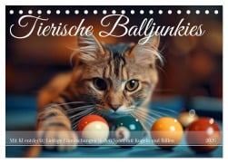 Cover-Bild zum Titel 'Tierische Balljunkies (Tischkalender 2026 DIN A5 quer), CALVENDO Monatskalender' von 'Kerstin Waurick'