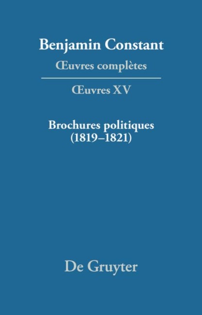 Brochures politiques (1819-1821) - 