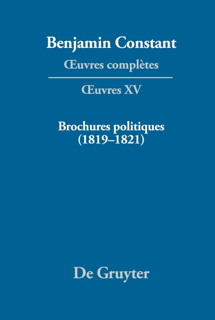 Brochures politiques (1819-1821) - 