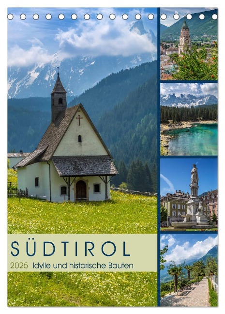 SÜDTIROL Idylle und historische Bauten (Tischkalender 2025 DIN A5 hoch), CALVENDO Monatskalender - Melanie Viola