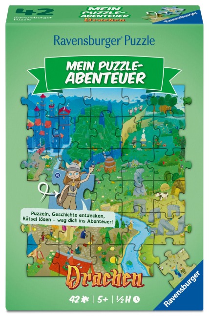 Kinderpuzzle 42 Teile - Mein Puzzle-Abenteuer: Drachen - 