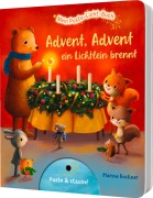 Cover-Bild zum Titel 'Mein Puste-Licht-Buch: Advent, Advent, ein Lichtlein brennt' von 'Sylvia Tress'