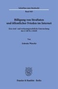 Cover-Bild zum Titel 'Billigung von Straftaten und öffentlicher Frieden im Internet' von 'Antonia Wancke'