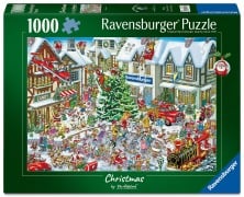 Cover-Bild zum Titel 'Weihnachtspuzzle 1000 Teile - Wimmelbild Weihnachten von Ray Nicholson' von ''