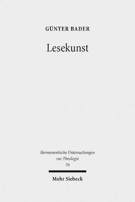 Lesekunst - Günter Bader