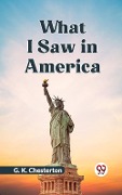 Cover-Bild zum Titel 'What I Saw in America' von 'G. K Chesterton'