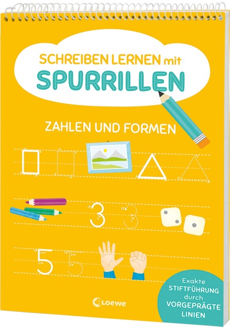 Schreiben lernen mit Spurrillen - Zahlen und Formen - 