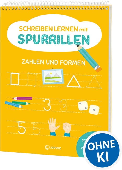 Schreiben lernen mit Spurrillen - Zahlen und Formen - 