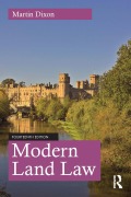 Cover-Bild zum Titel 'Modern Land Law' von 'Martin Dixon'