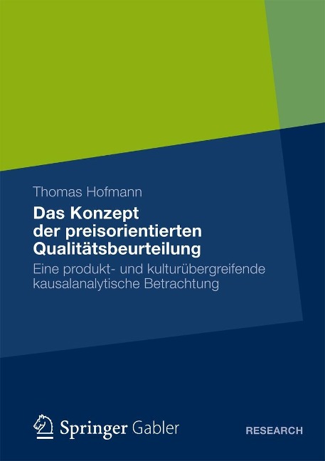 Das Konzept der preisorientierten Qualitätsbeurteilung - Thomas Hofmann