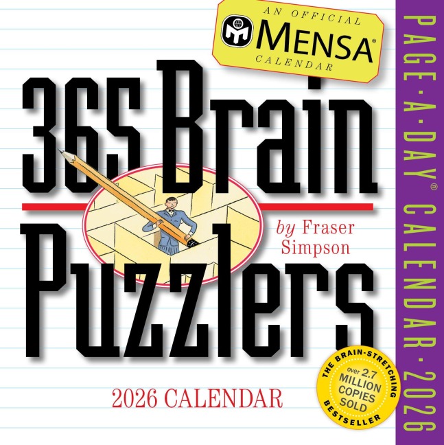 Mensa 365 Brain Puzzlers Page-A-Day® Calendar 2026 - Fraser Simpson, Workman Calendars