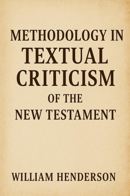 Methodology in Textual Criticism of the New Testament - William Henderson