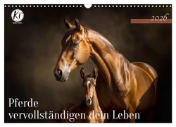 Cover-Bild zum Titel 'Pferde vervollständigen dein Leben (Wandkalender 2026 DIN A3 quer), CALVENDO Monatskalender' von 'Kerstin Waurick'