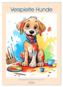 Verspielte Hunde (Wandkalender 2026 DIN A2 hoch), CALVENDO Monatskalender - Marie-Ange Pagnon