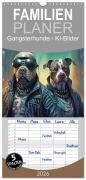 Cover-Bild zum Titel 'Familienplaner 2026 - Gangsterhunde - KI-Bilder mit 5 Spalten (Wandkalender, 21 x 45 cm) CALVENDO' von 'Liselotte Brunner-Klaus'