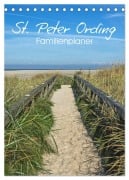 Cover-Bild zum Titel 'St. Peter Ording Familienplaner (Tischkalender 2027 DIN A5 hoch), CALVENDO Monatskalender' von 'Andrea Potratz'