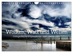 Cover-Bild zum Titel 'Wolken, Watt und Wellen. Fotografische Impressionen vom Jadebusen. (Wandkalender 2027 DIN A4 quer), CALVENDO Monatskalender' von 'Gerhard Kühn'