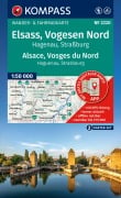 Cover-Bild zum Titel 'KOMPASS Wanderkarten-Set 2220 Elsass, Vogesen Nord, Hagenau, Straßburg / Alsace, Vosges du Nord, Haguenau, Strasbourg (2 Karten) 1:50.000' von ''