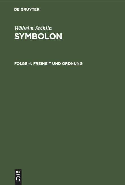 Freiheit und Ordnung - Wilhelm Stählin