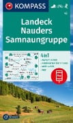 KOMPASS Wanderkarte 42 Landeck, Nauders, Samnaungruppe 1:50.000 - 
