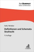 Cover-Bild zum Titel 'Definitionen und Schemata Strafrecht' von 'Christian Fahl, Klaus Winkler'