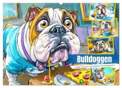 Bulldoggen. Lustige Cartoons von beliebten Charakterköpfen (Wandkalender 2026 DIN A2 quer), CALVENDO Monatskalender - Rose Hurley