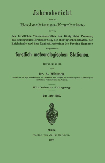 Jahresbericht über die Beobachtungs-Ergebnisse - A. Müttrich
